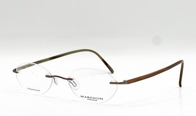 NEW MARCHON AIRLOCK 770/47 053 BROWN AUTHENTIC EYEGLASSES 52-20