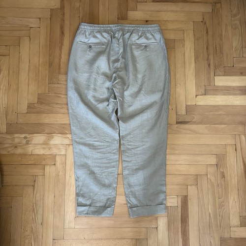 Rubinacci LH Napoli Linen Trousers Pants Made In Italy Luxury Size 50 - Picture 3 of 13
