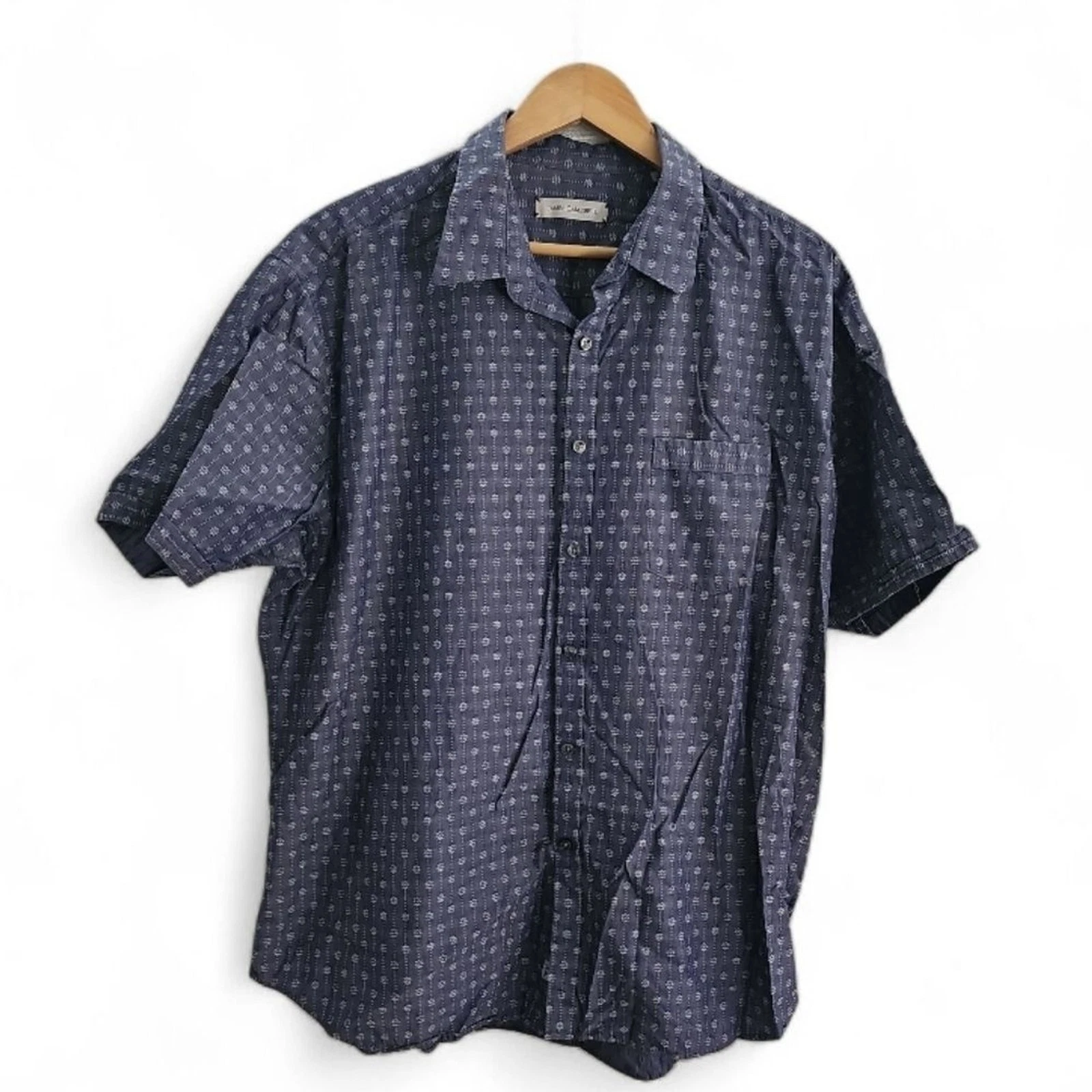 James Campbell 100% Cotton Short Sleeve Button-Up Shirt Sz XXL Resortwear