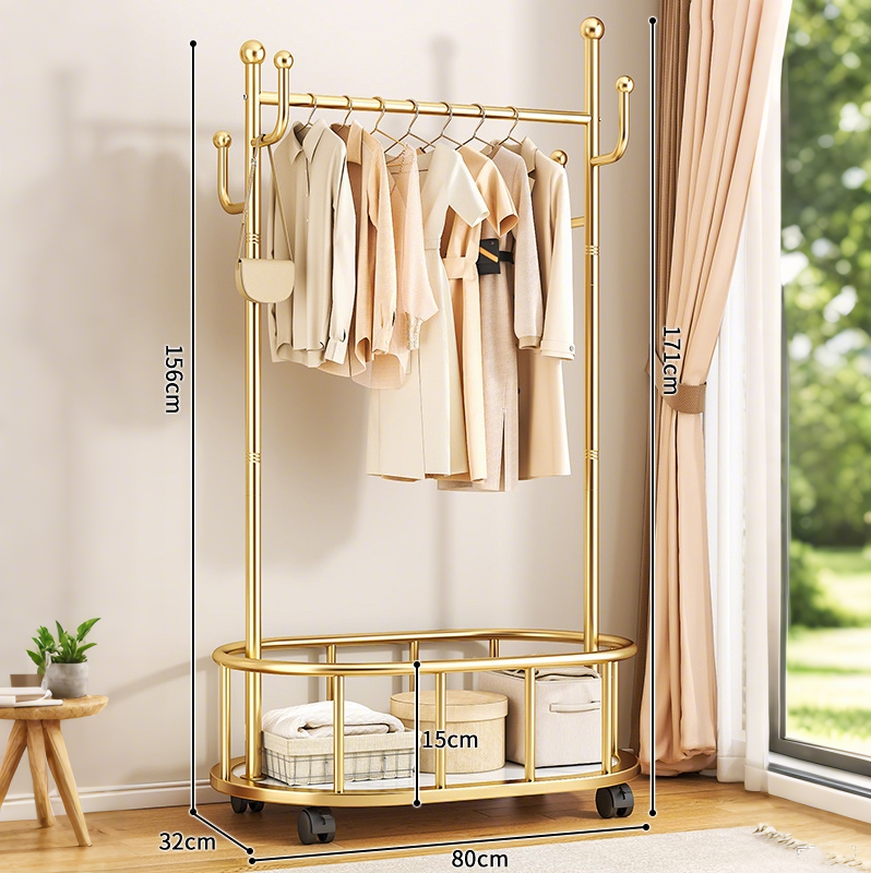 Garment Rails Display Luxury Heavy Duty Double Clothes Rail Hanging Rack Garment Display ...