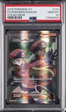 2016 POKEMON XY STEAM SIEGE #113 FULL ART/POKEMON RANGER PSA 10