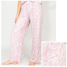 The Royal Standard World of Wonder Sleep Pants European Themed Pajama PJs L Pink