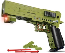 Finger Rock Gun Building Blocks Sets, 1:1 Simulation Shooting Toy USP Pistol Mod