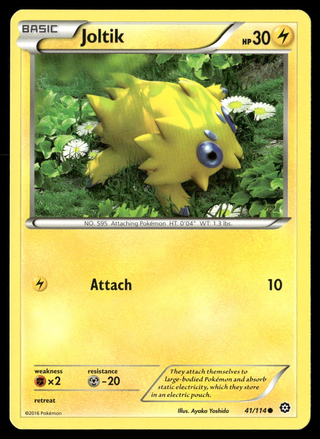 Joltik 41/114 Common Steam Siege Pokemon Lightly Played