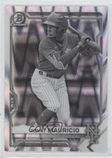 2021 Bowman Draft Chrome Black & White RayWave Refractor Ronny Mauricio 0xz8