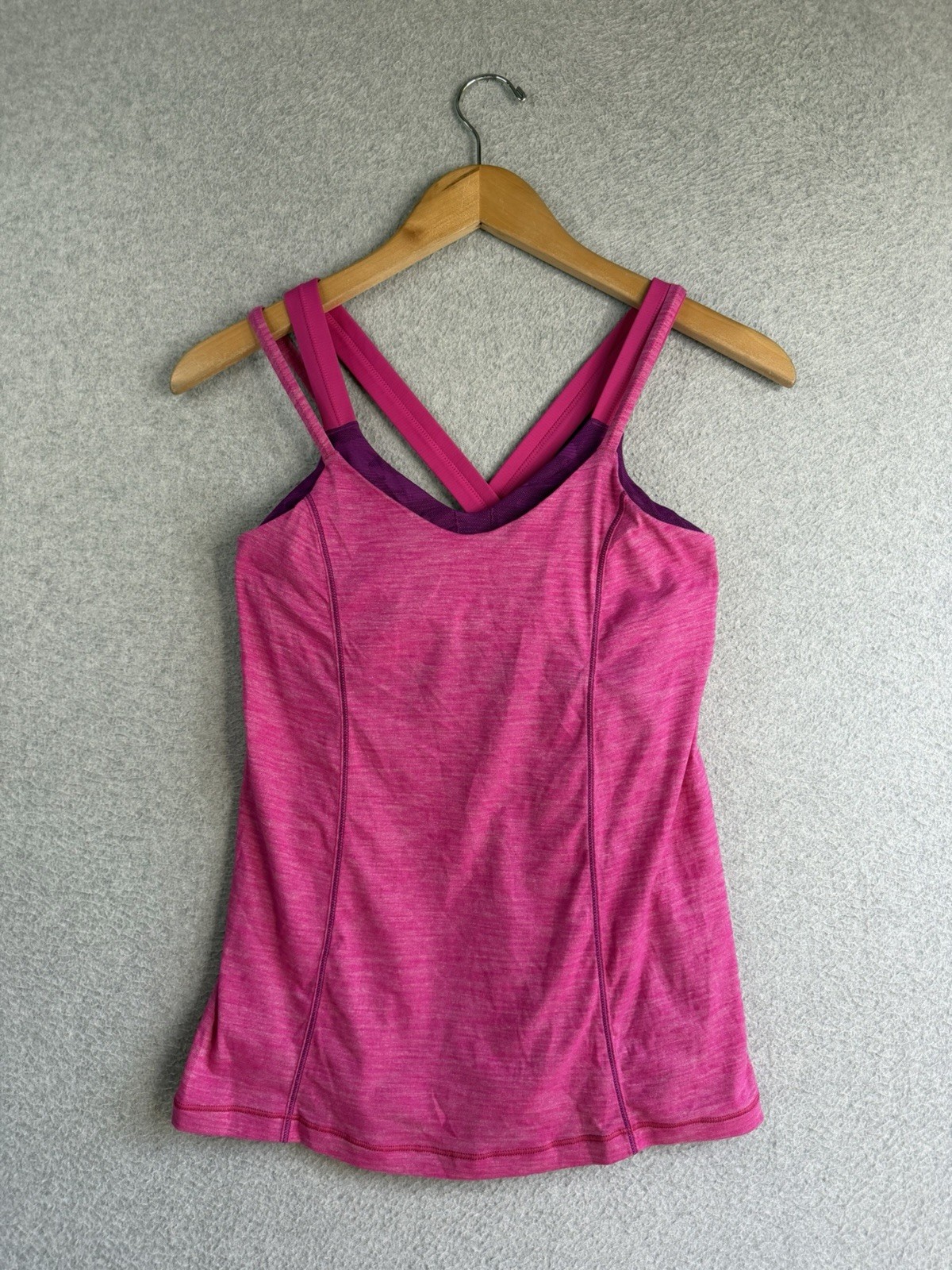 Lululemon Top Womens 6 Pink Y2K Workout Babydoll Gym Running Tank Yoga