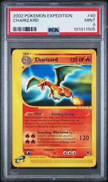 2002 POKEMON EXPEDITION #40/165 CHARIZARD PSA 9