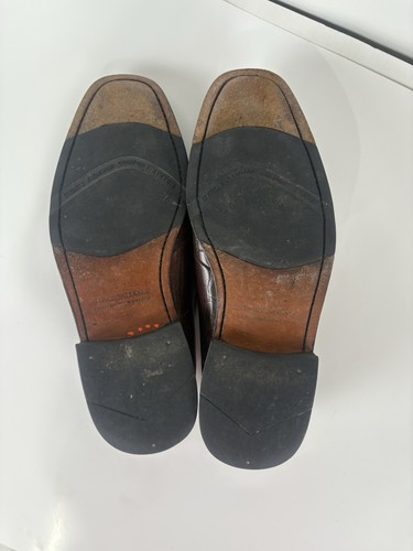 Stacy Adams braune elegante Leder-Slipper mit Kroko-Prägung für Herren Größe 10M - Bild 8 von 9