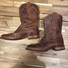 Tecovas Boots Men’s 10 EE Brown Scotch “The Earl” Roper Round Toe Cowboy Casual