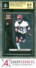 2000 PLAYOFF MOMENTUM GRADED SERIES OF 175 #101 PETER WARRICK RC #/750 BGS 9.5