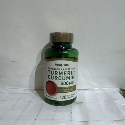 Piping Rock Standardized Turmeric Curcumin 1500MG Herbal Supplement 120 Capsules