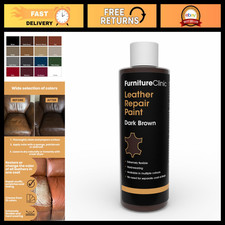Leather Repair Paint - Dark Brown Color Finish for Furniture Restoration