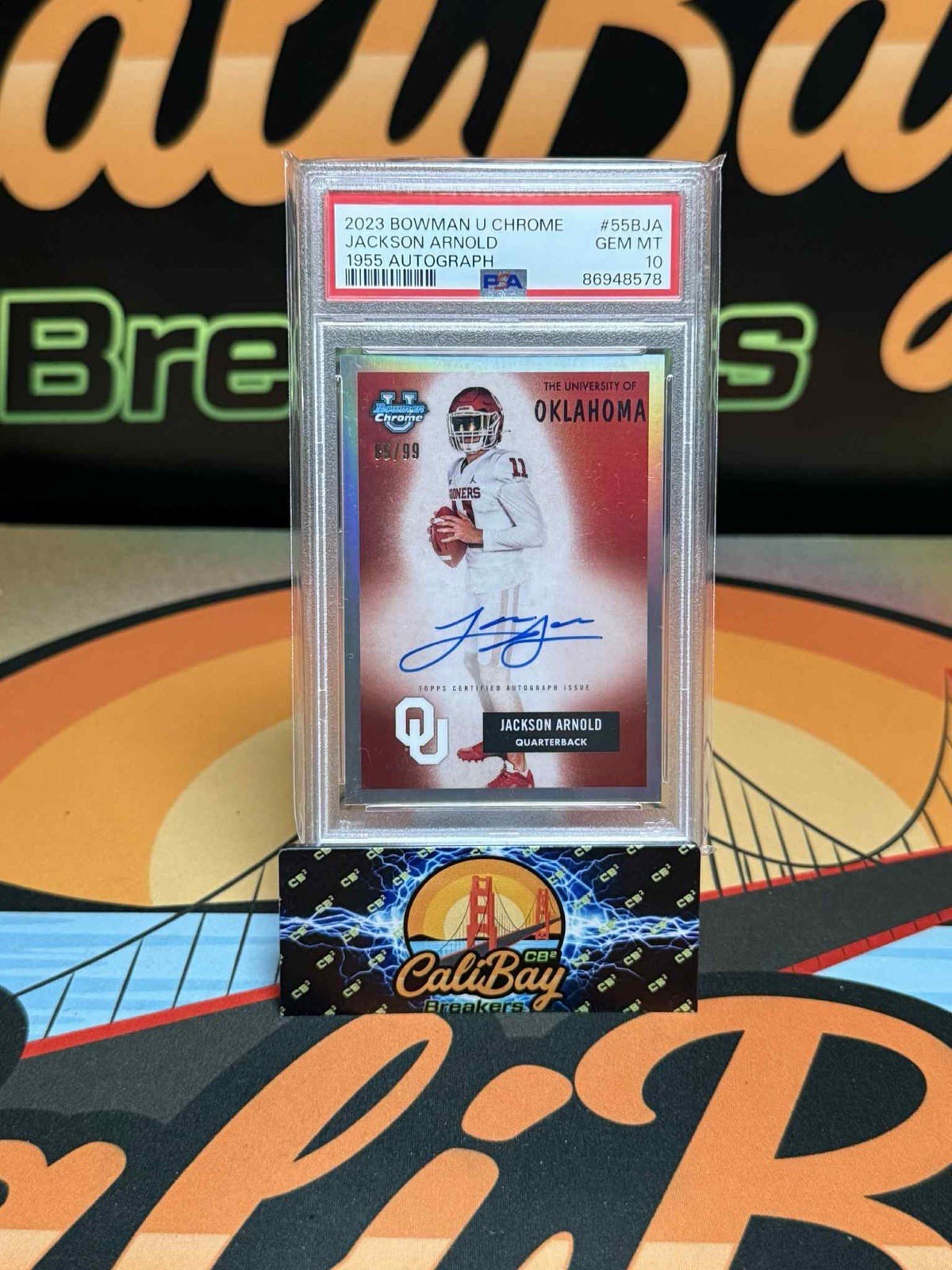 2023 Bowman U Chrome 1955 AUTO Jackson Arnold /99 Auto RC Gem Mint PSA 10