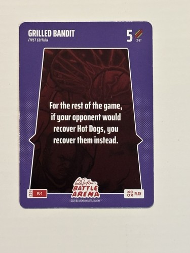Griffey 2026 PL-1 Bo Jackson Battle Arena Grilled Bandit 1st Edition Play Card