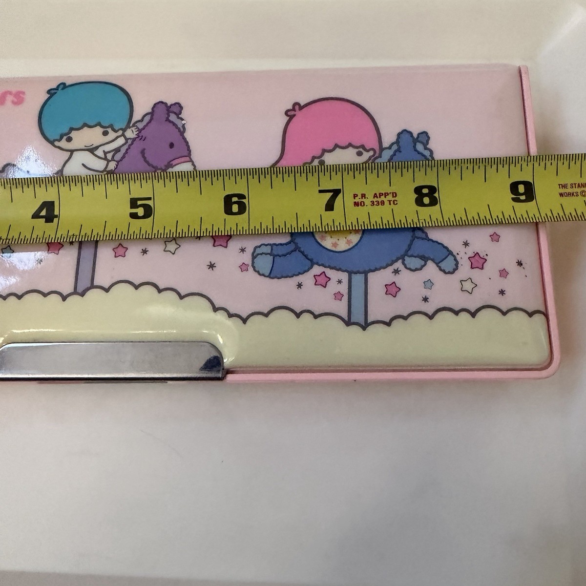 Vintage 1976 Sanrio Little Twin Stars Pencil Case/Box 2 Sided