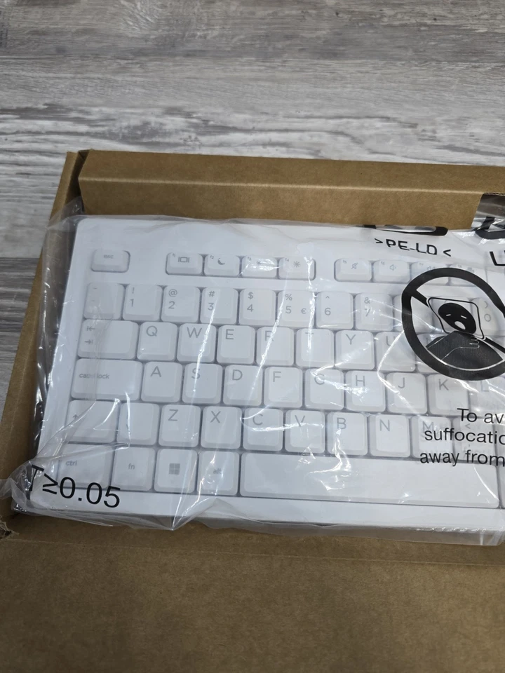 HP 125 White Wired Slim USB Keyboard US M52961-001 Model: TPA-L001K NEW - Image 2 of 4