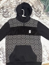 COACH Black Sweatshirt Logo Printed Patch