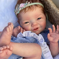 19" Reborn Baby Doll Kit Smile Baby Charlie Lifelike Feeling Cute Birthday Gift