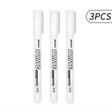 3 pcs White Waterproof Permanent Paint Marker Pens for Metal Wood Fabric
