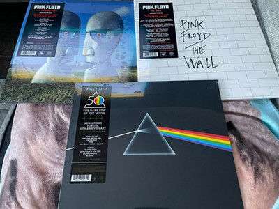 Pink Floyd The Wall / Darkside Of The Moon & Division Bell Vinyl LP Bundle