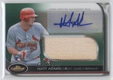 2012 Topps Finest Jumbo Relic Rookies Green Refractor /199 Matt Adams Auto b9e