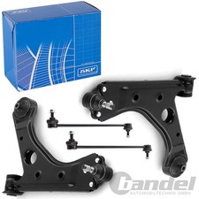 2x SKF QUERLENKER + KOPPELSTANGE VORDERACHSE passend für OPEL CORSA D S07