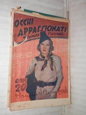 OCCHI APPASSIONATI Glenda Farrell Collana Meravigliosa 131 1937 libro romanzo di