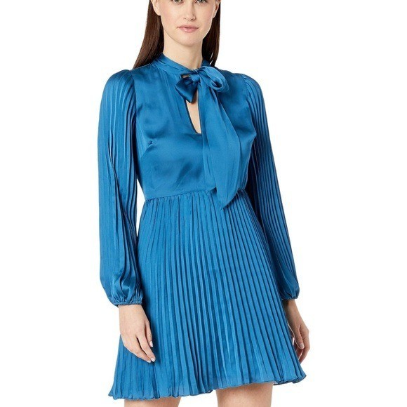 ML Monique Lhuillier long sleeve silk dress NWT 14