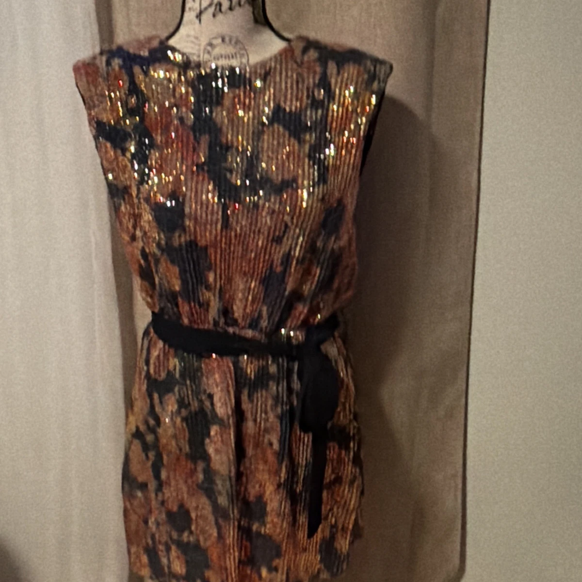 zara sequin dress ebay ZARA WOMAN NWT FW22 BLACK SEMI-SHEER SEQUIN DRESS ALL SIZES REF: 8351/254