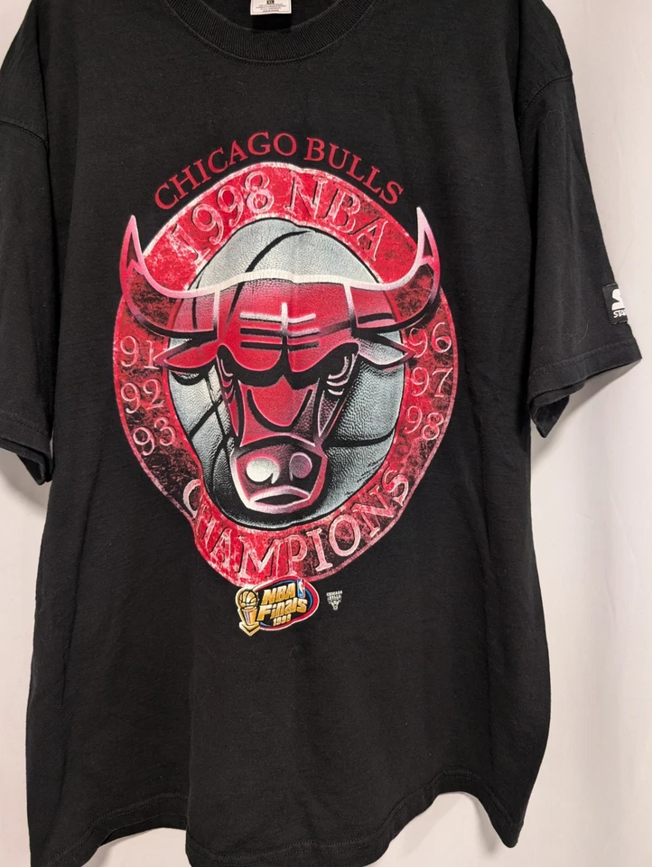 Camisa De Colección Chicago Bulls Talla XL 1998 NBA Champions Starter 90s Finals Tour Foto 4 de 4