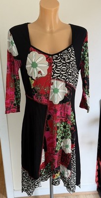 Plus Collection Patchwork HandkerchiefHem Midi Dress T3 UK 14/16 Boho