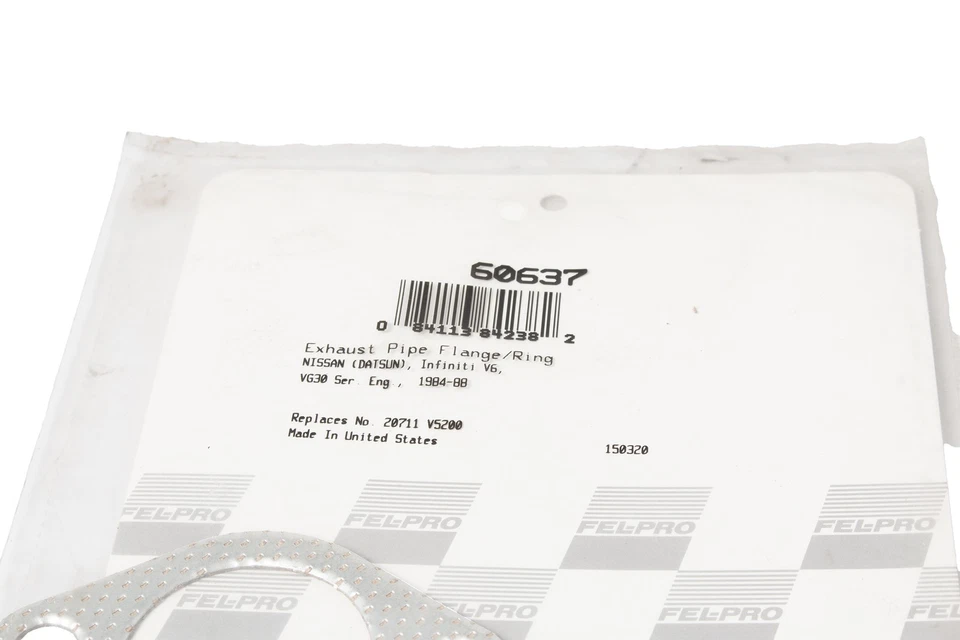 Junta de brida de escape FelPro compatible con Infiniti M20 85-88 1990-92 Nissan Máxima 60637 Foto 2 de 4