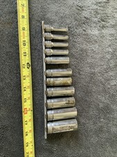 Snap On 38 Drive Deep Socket Set Sae 6pt..used.see Pics.