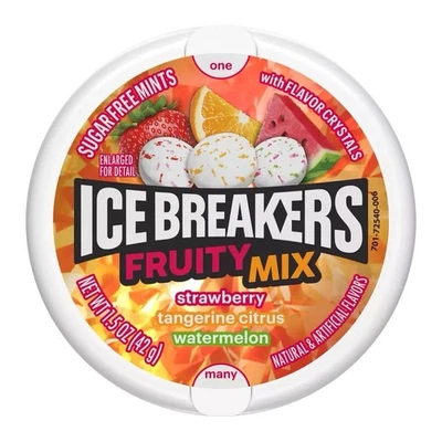 8 Pack - Ice Breakers Fruity Mix Sugar Free Mints Limited Edition 1.5oz