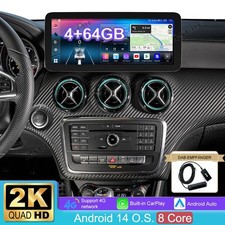 DAB+12.3" F&uuml;r Mercedes Benz A Klasse W176 NTG 5.0 4+64G Android 14 Autoradio GPS