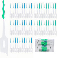 300 Pieces Dual-Use Interdental Brushes Soft Silicone, Disposable Dental Picks