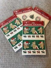 VINTAGE HALLMARK CHRISTMAS STICKERS 16 PAGES SEALED