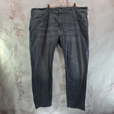 Mavi Jeans Mens 44 X 30 Jake Slim Leg Gray Denim Whiskering Tapered Straight 
