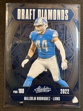 2025 Panini: Absolute NFL-Draft Diamonds #DD-MRZ Malcolm Rodriguez/Lions 🏈🐷💥