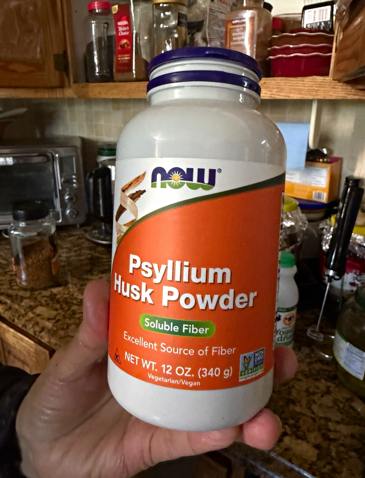 NOW Psyllium Husk Powder Soluble Fiber, Vegetarian/Vegan, 12 oz