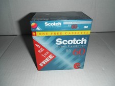 Vintage 3M Scotch BX 60 Audio Cassette Tapes 60 Min Normal Type I 7-Pack sealed