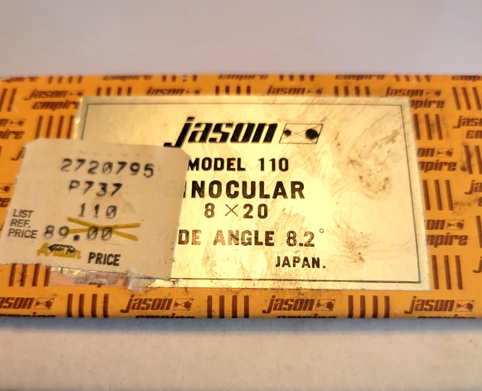 JASON EMPIRE Vintage 8x20 Binoculars Model 110 wide angle NEW with case - Image 4 of 4