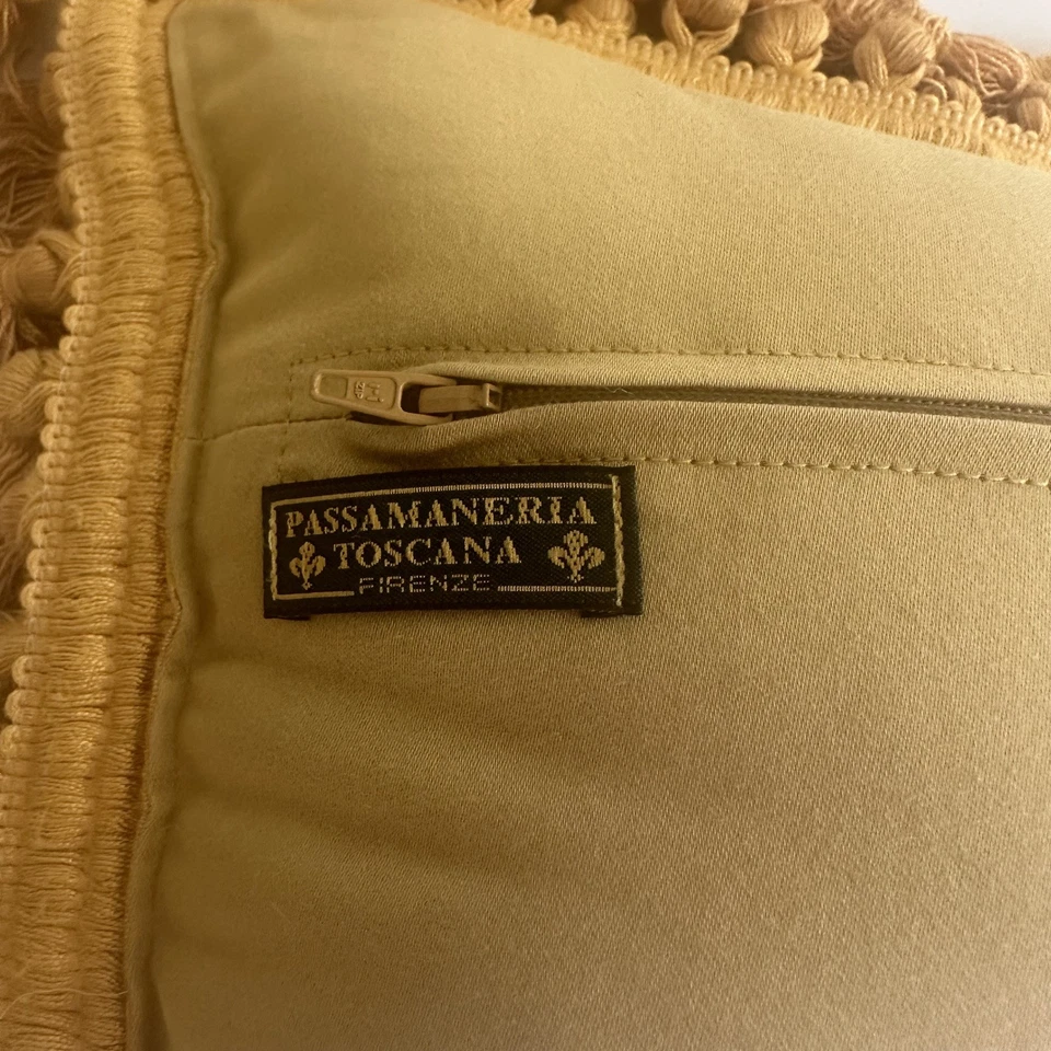 Passamaneria Toscana Oro Brocado Guepardo Leopardo Flecos Borla Almohada Barroco Foto 4 de 4