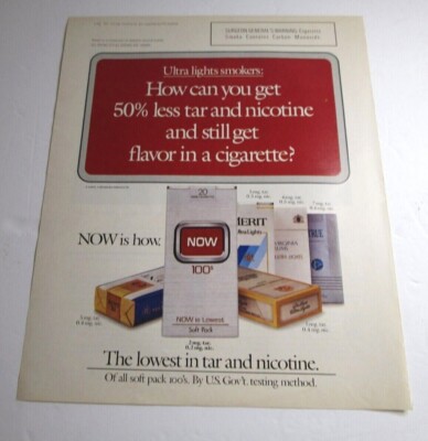 now 100 cigarettes True NOW 100's  vintage American
