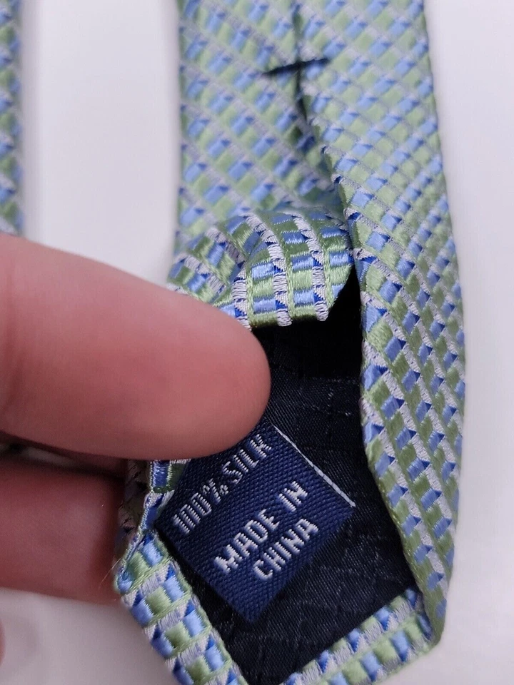 Jones New York мужской официальный галстук 58 «Lx3.5» W зеленый/синий галстук - Изображение 4 из 4