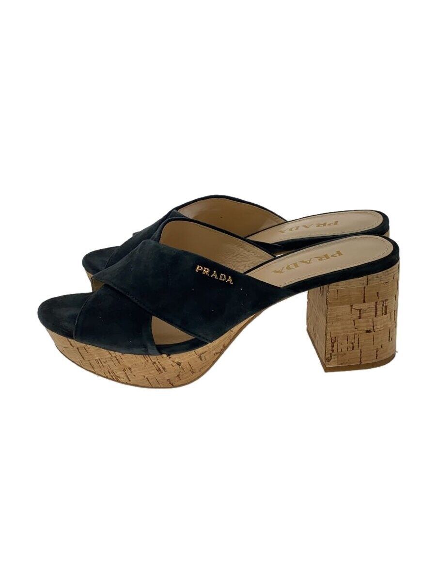 PRADA 36 Black SUEDE SANDALS Used | eBay PRADA 36 Black SUEDE SANDALS Used | eBay