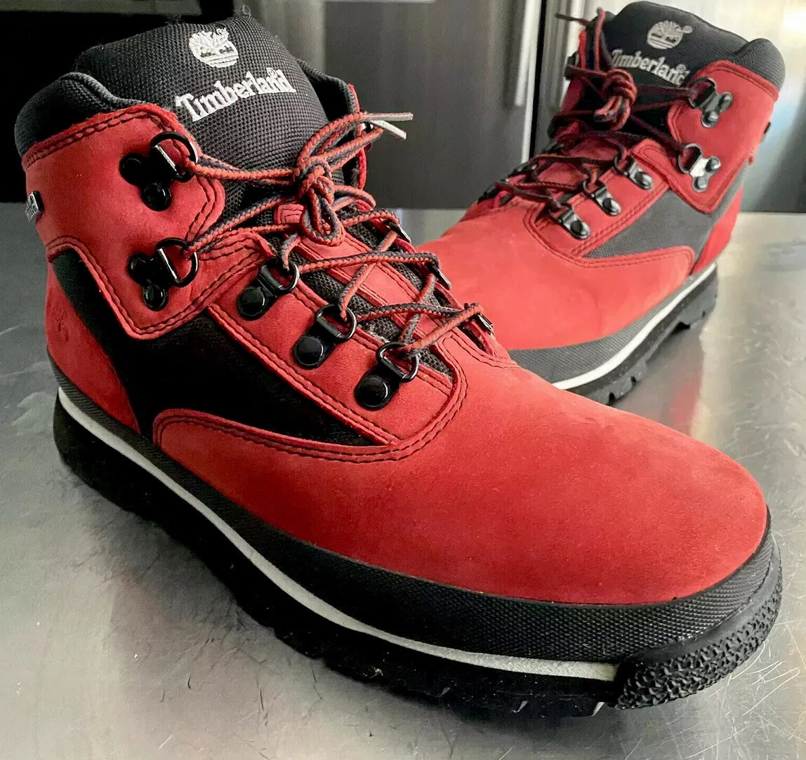 Brick red timberland boots clearance