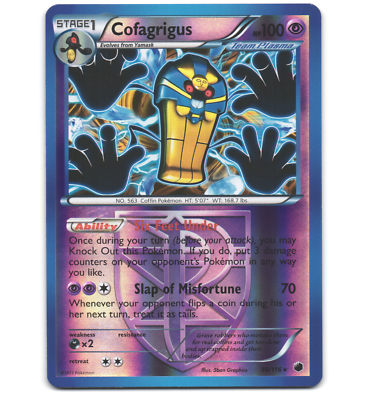 Pokemon 2013 Near Mint NM Cofagrigus 56/116 Plasma Freeze REVERSE