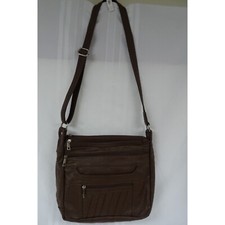 Roma Concealed Carry Gun Purse Concealment Bag W/ Locking Zipper Brown