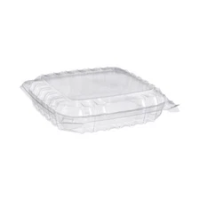 Dart C89PST1 ClearSeal Hinged-Lid Plastic Containers, 8.31x8.31x2, 250/CT